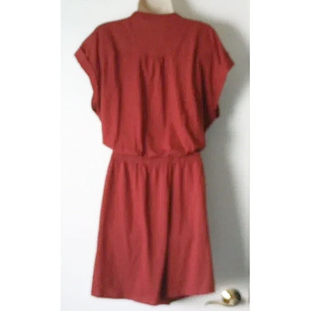 Rust Button-Down Dress - Picture 2 of 5